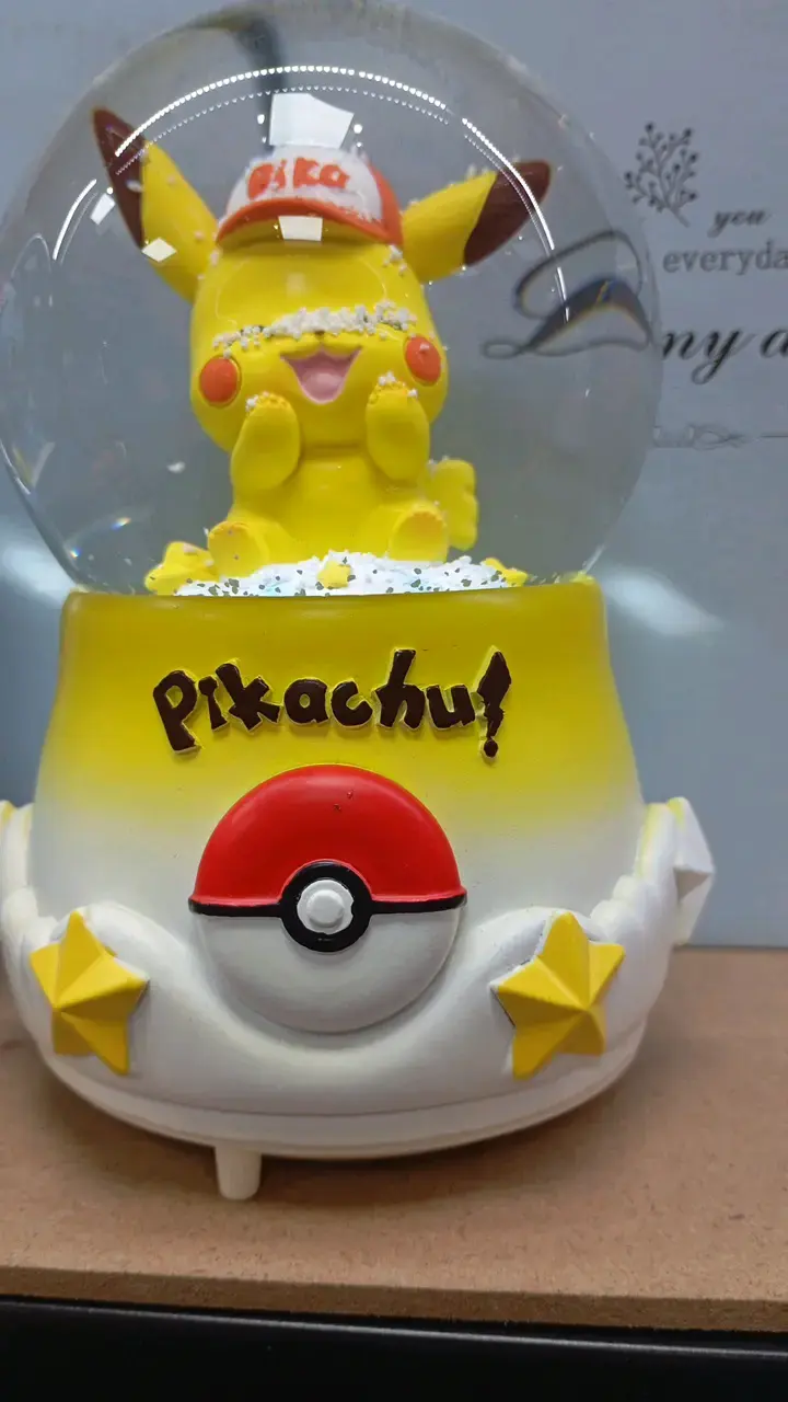 Bola de nieve decorativa Stitch y Pikachu - 3