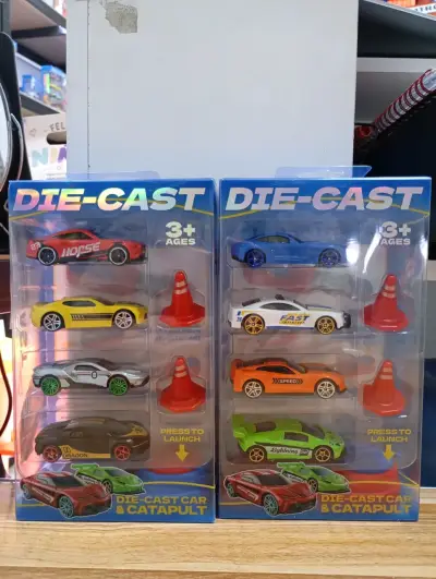 Set de autos de juguete Die-Cast con lanzador - miniatura 3