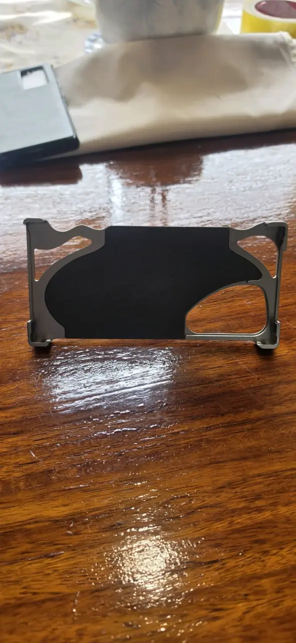 Soporte de madera y metal para teléfono - 3