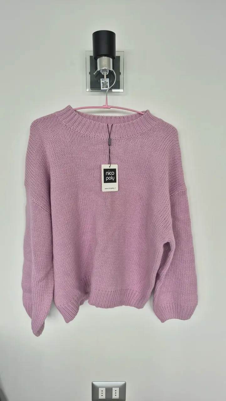 Suéter de punto rosa Nico Poly