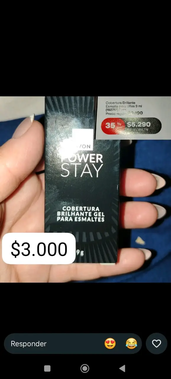 Esmalte Gel Brillante Avon Power Stay 9ml