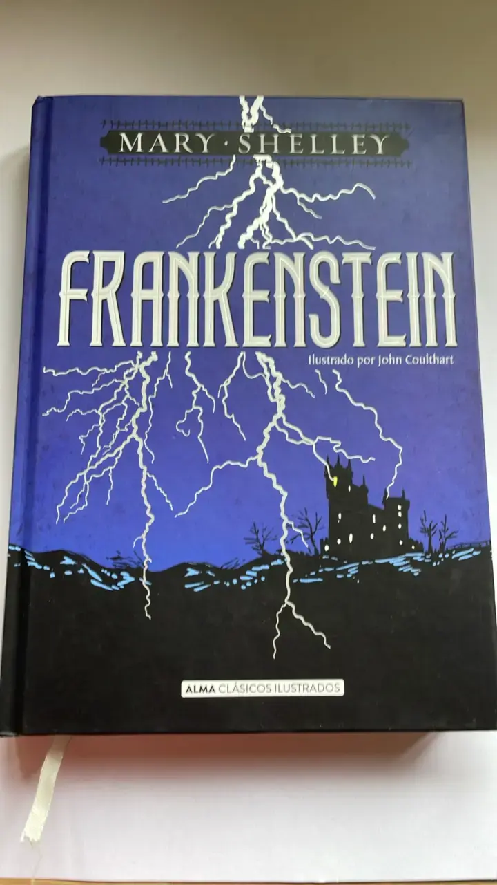 Libro Frankenstein de Mary Shelley ilustrado