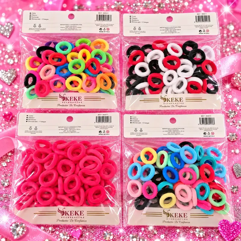 Coletas 400 unidades Colores Surtidos bebes Niñas - 3