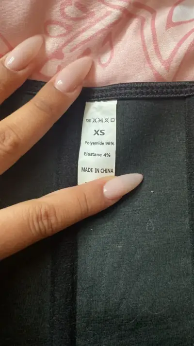Faja reductora negra con cierre y ganchos - miniatura 4