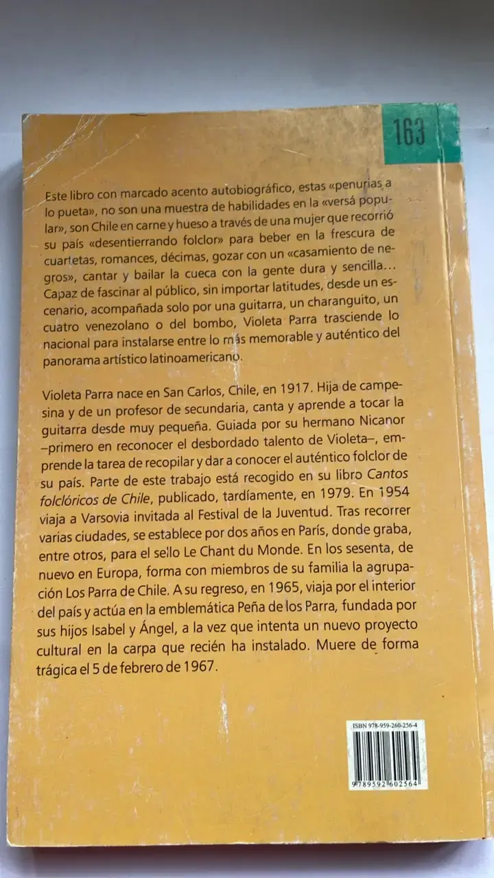 Libro Décimas de Violeta Parra - 2