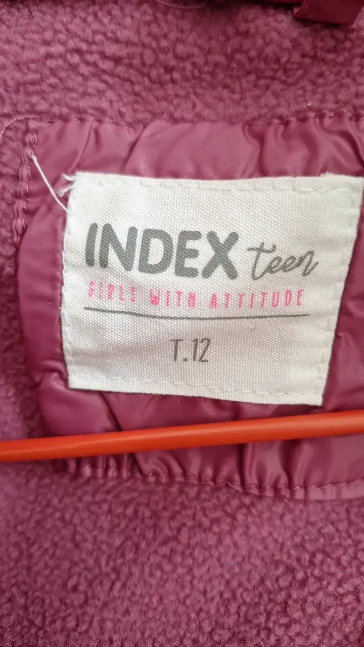 Chaleco acolchado rosa para niña Index Teen - 2