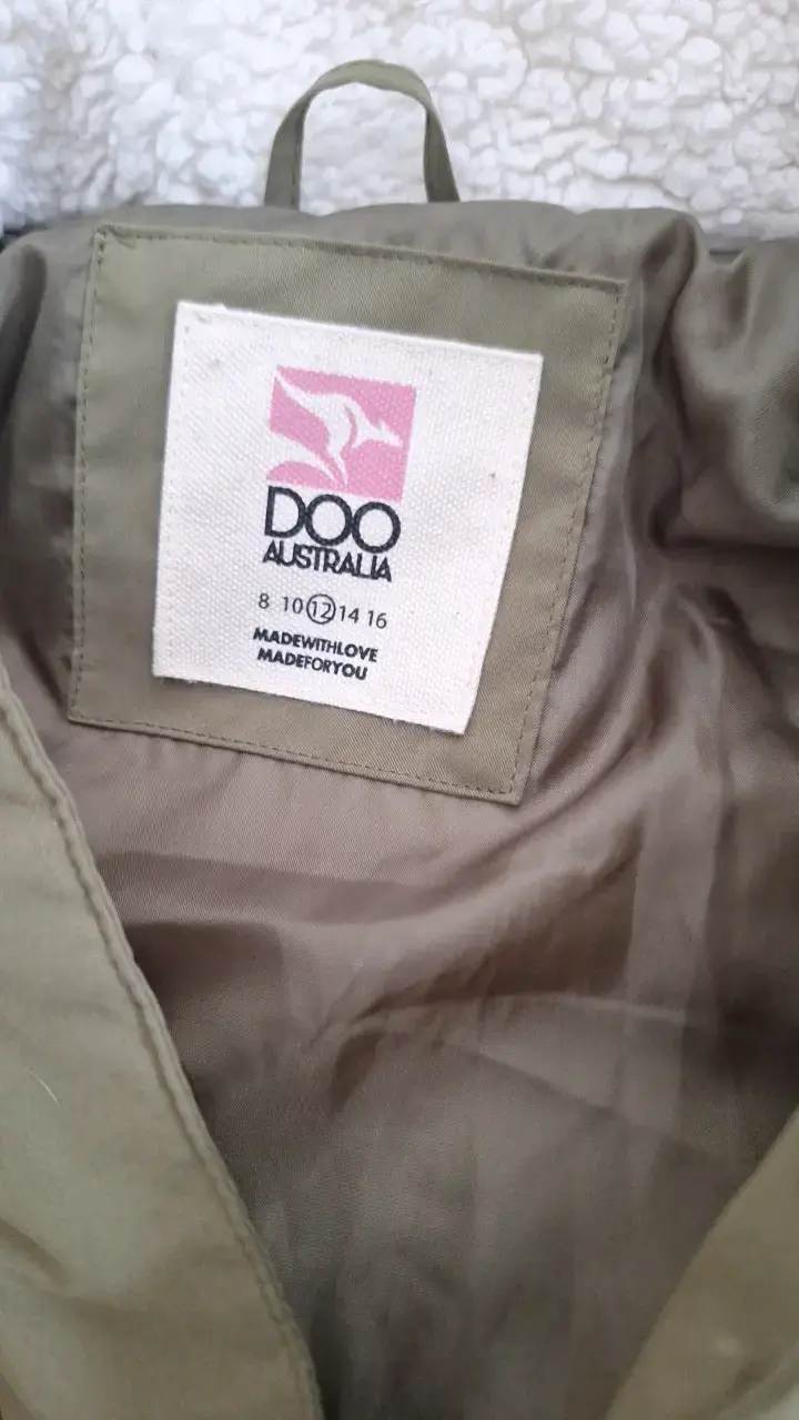 Parka verde con capucha de piel sintética Doo Australia - 2