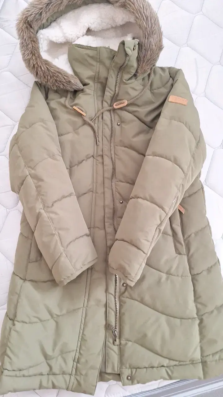 Parka verde con capucha de piel sintética Doo Australia - 4