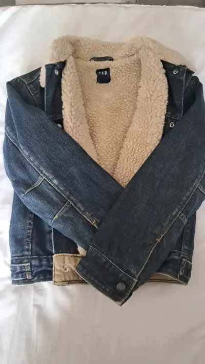 Chaqueta de mezclilla GAP Kids con forro de borrego - miniatura 3