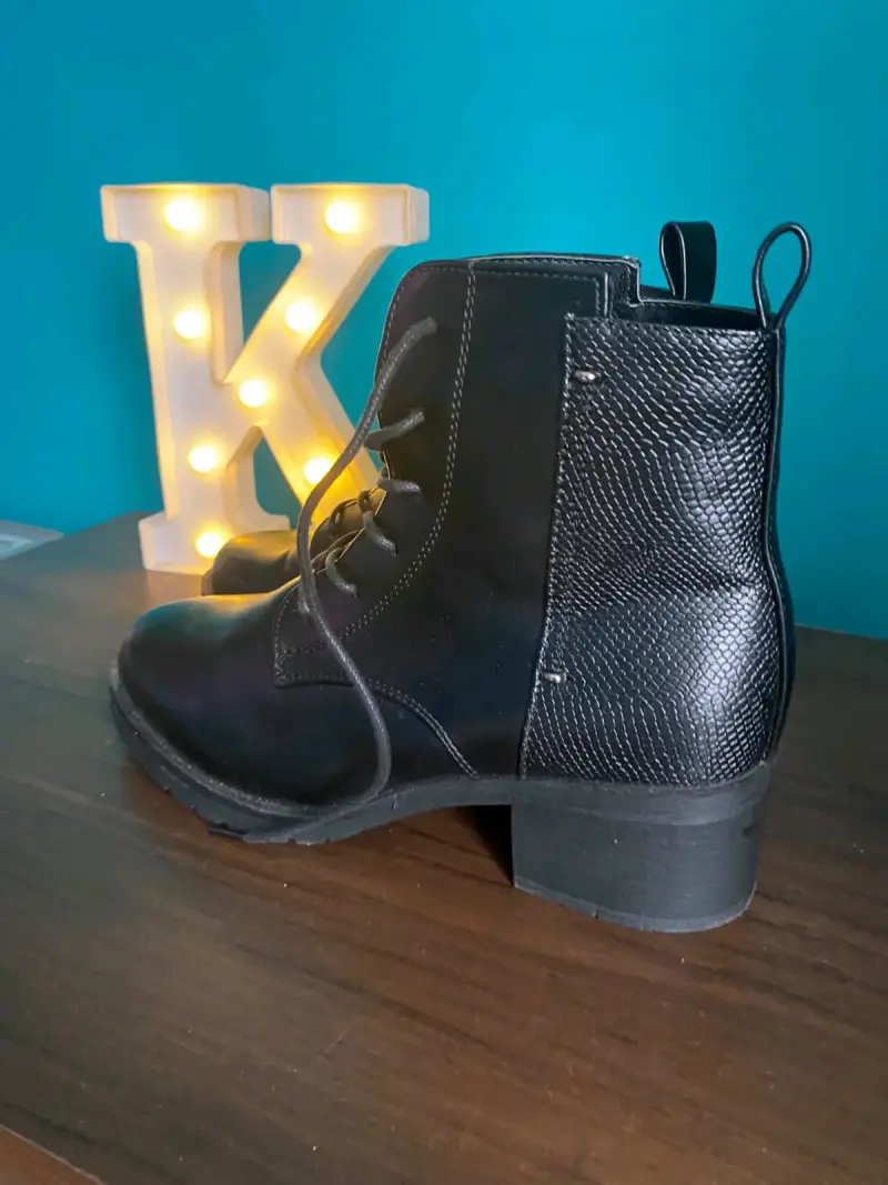 Botines de cuero negro - 2