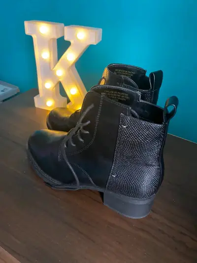 Botines de cuero negro - miniatura 3