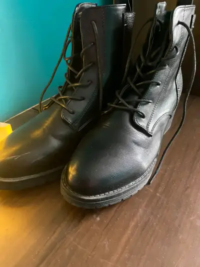 Botines de cuero negro - miniatura 4