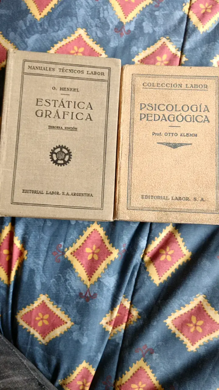 Libros antiguos de Estática Gráfica y Psicología Pedagógica - 1