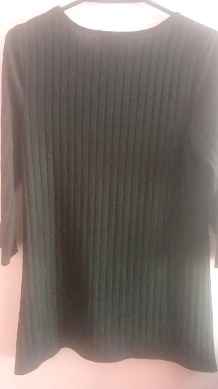 Blusa de punto negro oscuro para mujer - 2