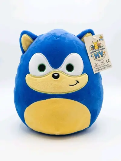 Peluche azul de erizo Sonic con etiqueta - miniatura 1