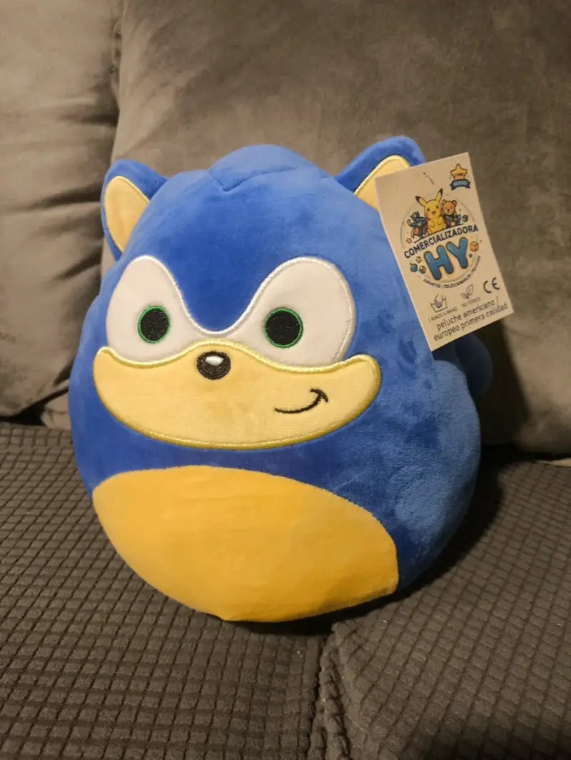 Peluche azul de erizo Sonic con etiqueta - 2