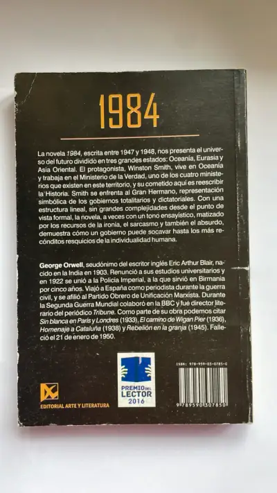 Libro 1984 de George Orwell, edición Arte y Literatura - miniatura 2