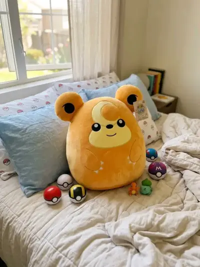 Peluche oso amarillo teddiursa con diseño divertid - miniatura 3