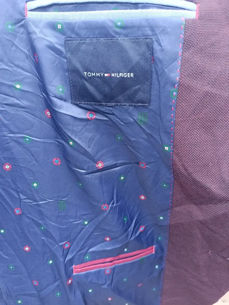 Blazer Tommy Hilfiger burdeos Talla 52 - 4