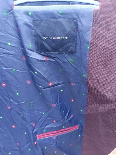 Blazer Tommy Hilfiger burdeos Talla 52 - miniatura 4