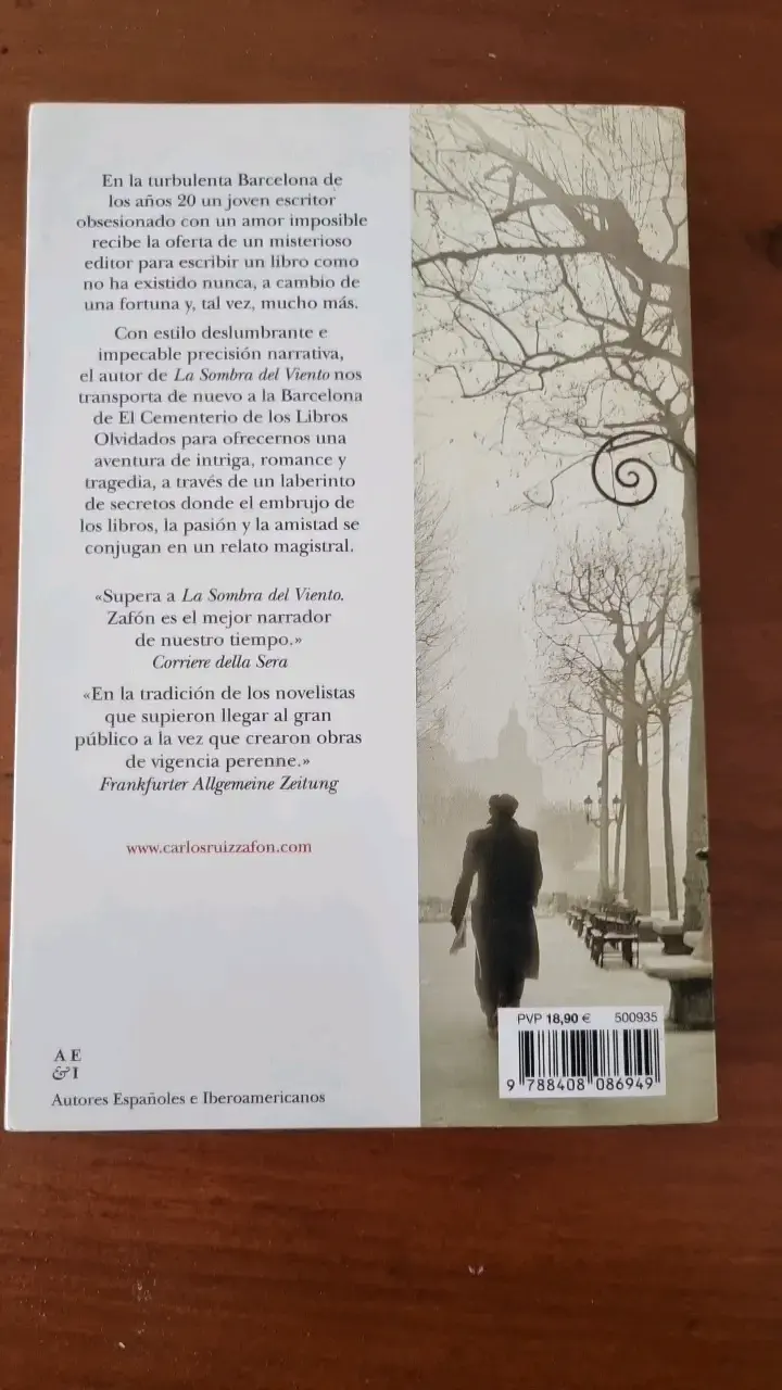 Libro 'El Juego del Ángel' de Carlos Ruiz Zafón - 2