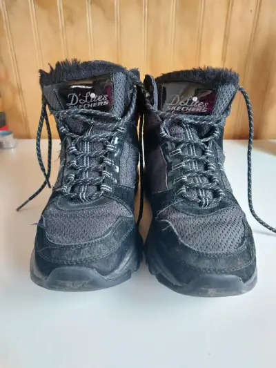 Botas de invierno Skechers negras para mujer - miniatura 2