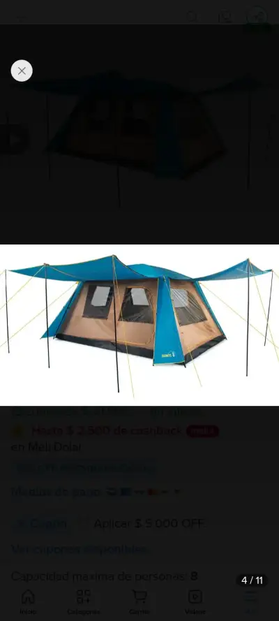 Carpa Camping Dolomites 8 Discovery, 8 Personas - miniatura 1
