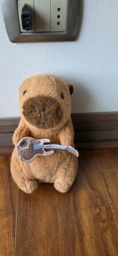 Peluche de capibara con guitarra - miniatura 4