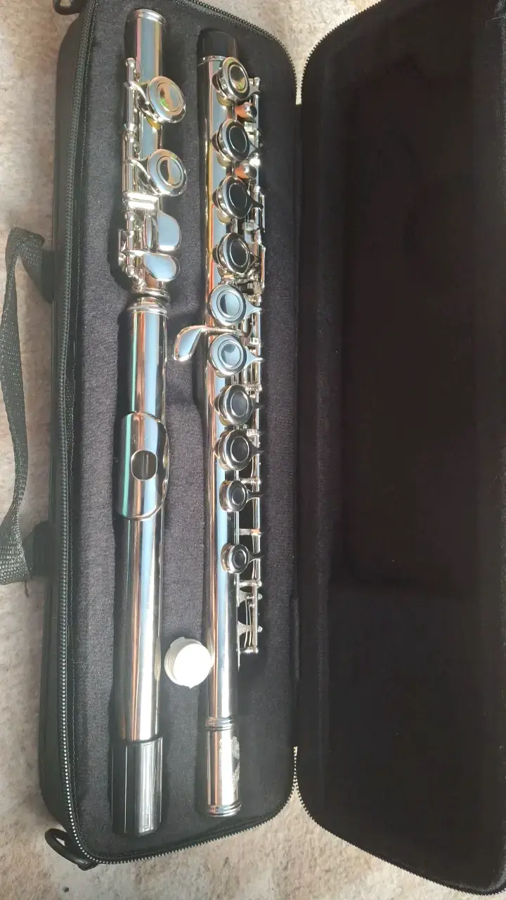Flauta traversa con estuche y accesorios