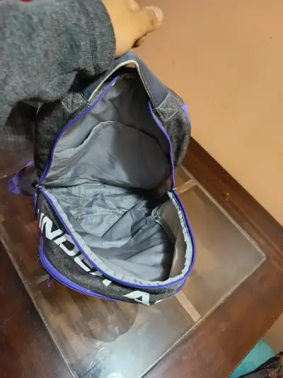 Mochila Under Armour Storm1 negra y azul - miniatura 4