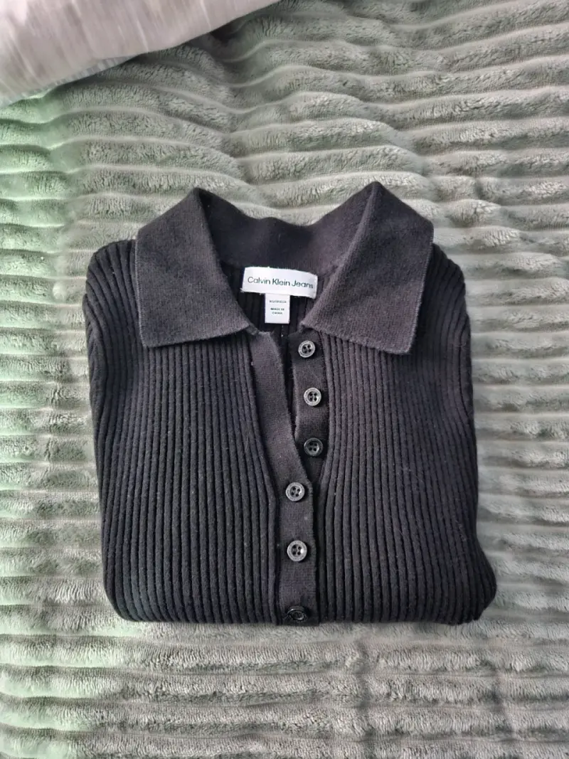 Polera de punto negra Calvin Klein para mujer - 1