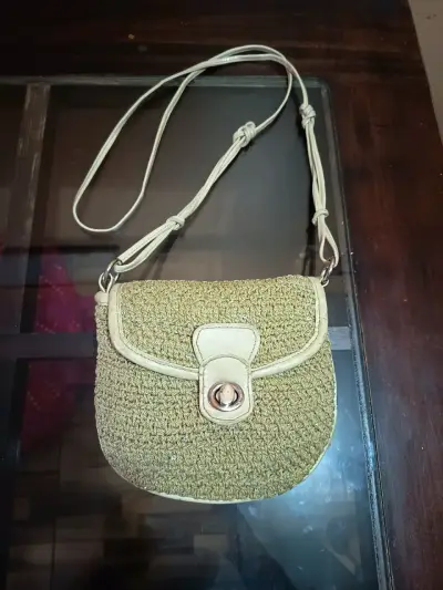 Cartera de mano The Sak tejida color beige - miniatura 1