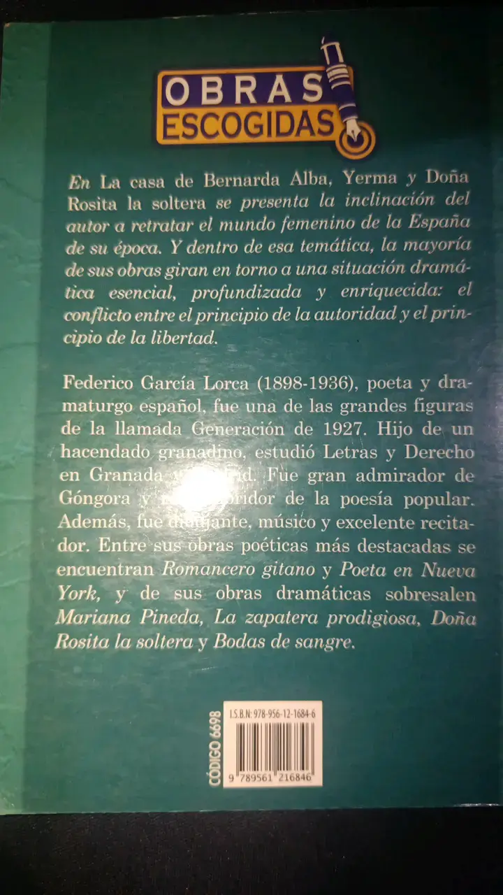 Libro La Casa de Bernarda Alba de Federico García Lorca - 3