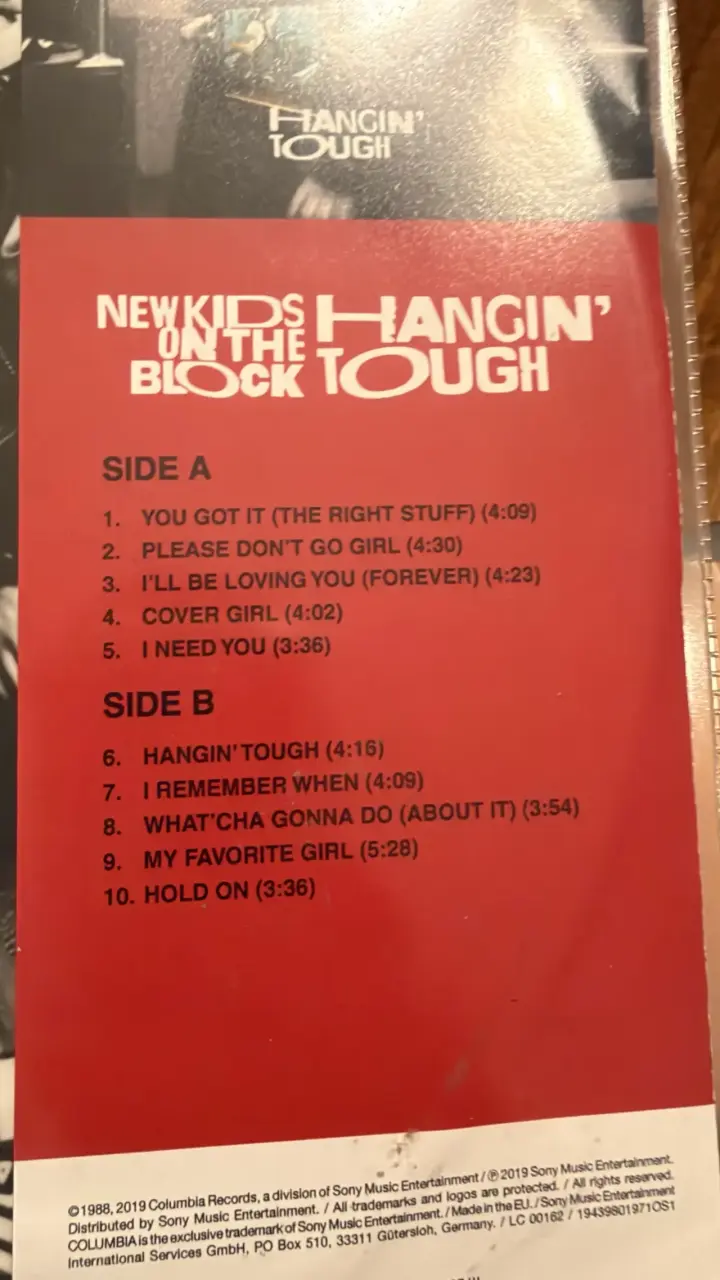 Vinilo New Kids On The Block Hangin' Tough - 3