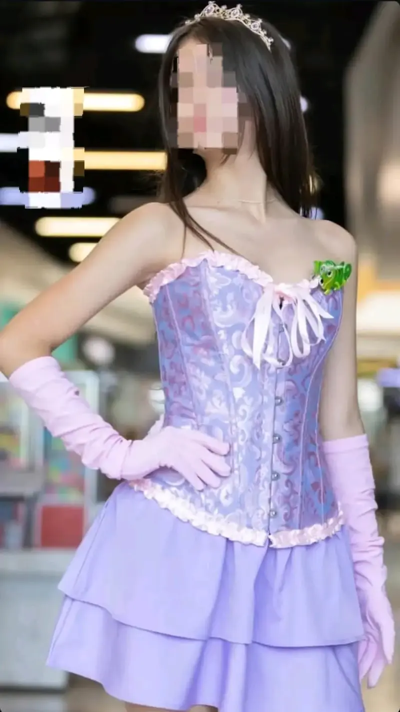 Disfraz de princesa con corsé y accesorios