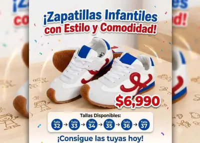 Zapatillas infantiles blancas con diseño colorido - miniatura 1