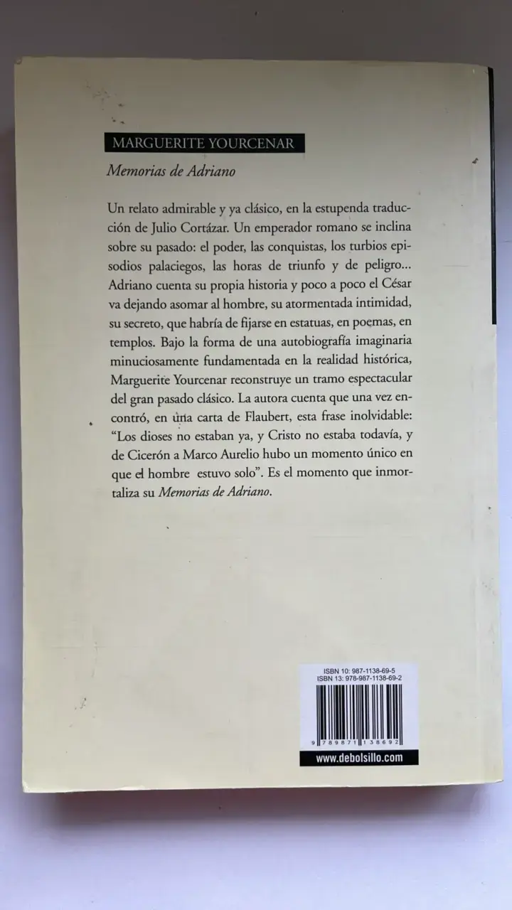 Libro Memorias de Adriano de Marguerite Yourcenar - 2