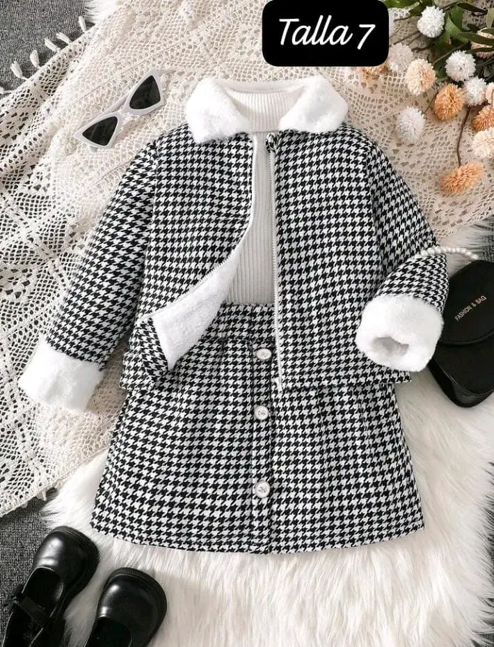 Conjunto de ropa infantil con lazo para niñas - 5