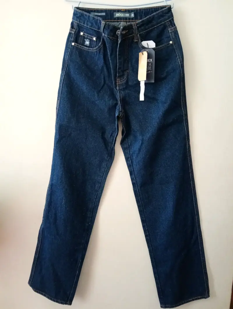 Jeans de mezclilla azul oscuro Index para mujer