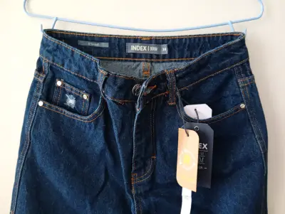 Jeans de mezclilla azul oscuro Index para mujer - miniatura 2