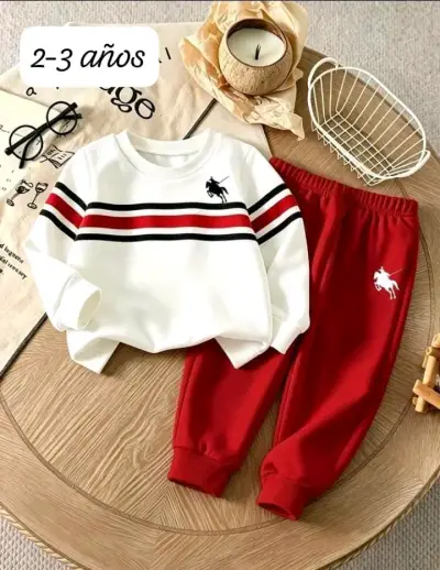 Conjunto infantil de algodón 2-3 años y 7 a 8 años - miniatura 1