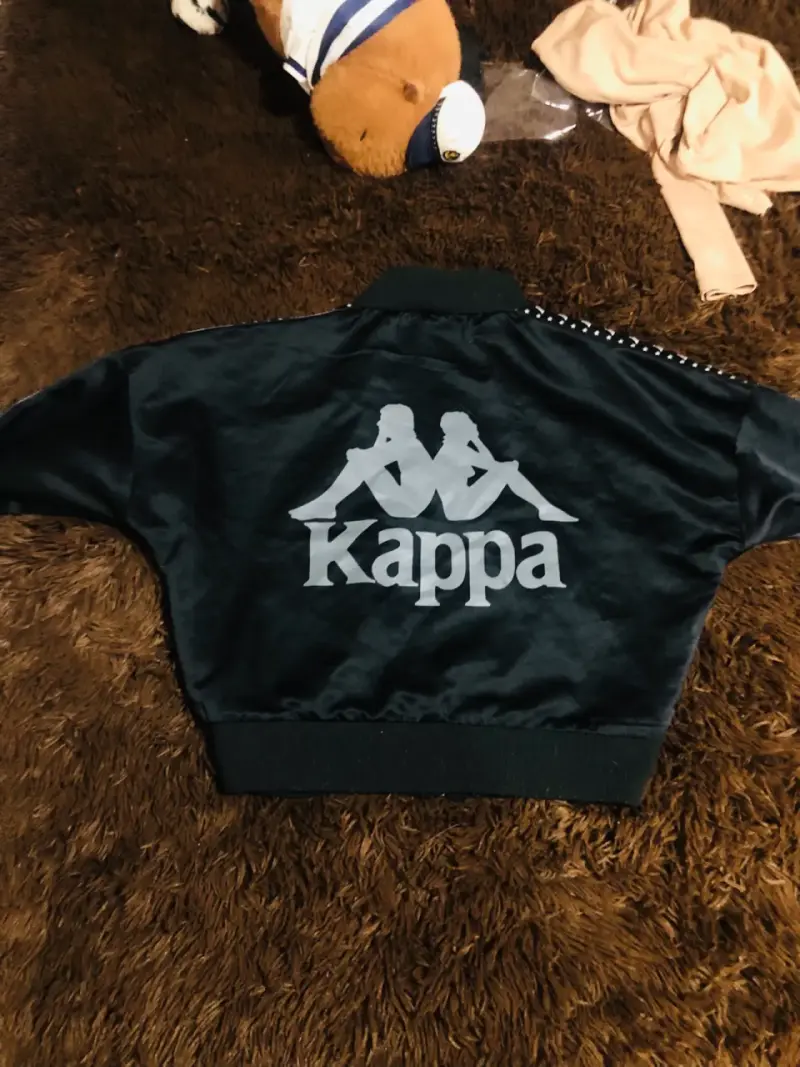 Chaqueta bomber negra Kappa con logo