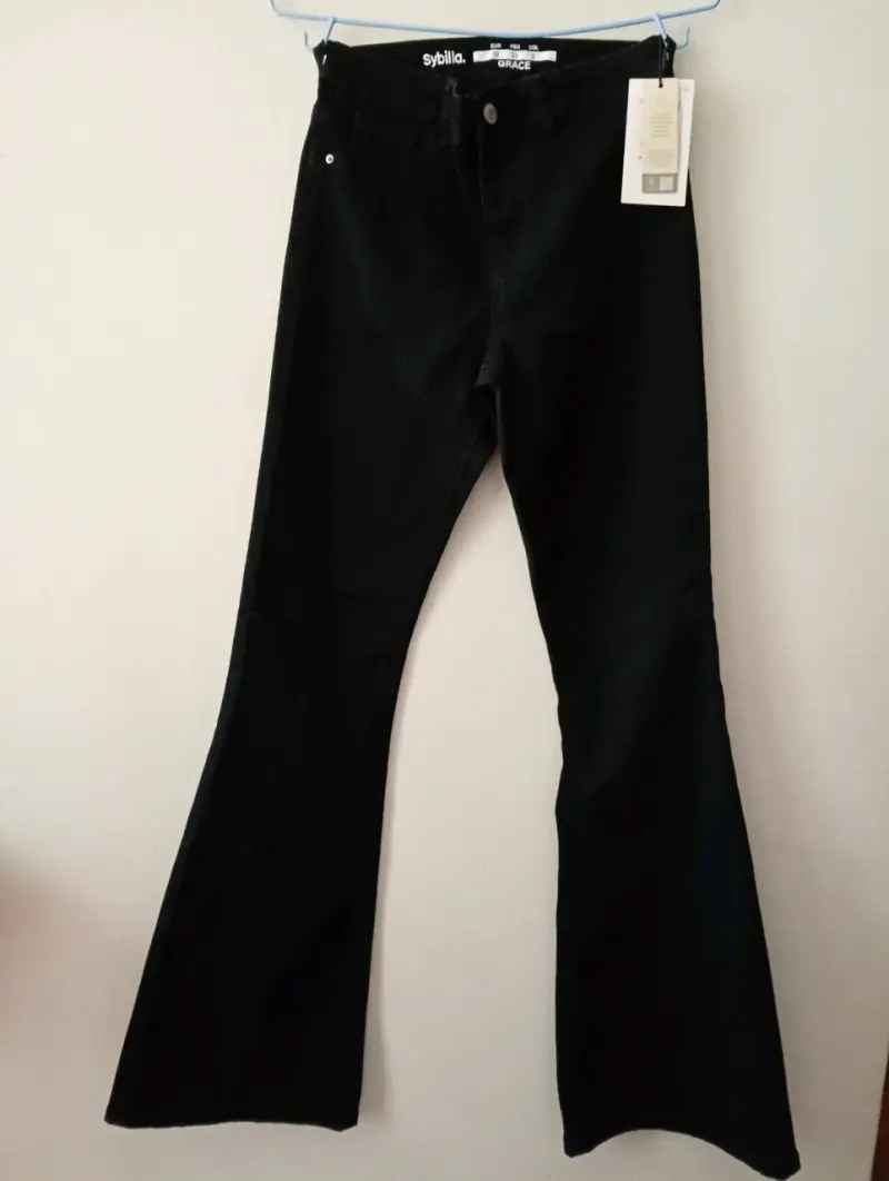 Pantalones acampanados negros Sybilla Grace - 1