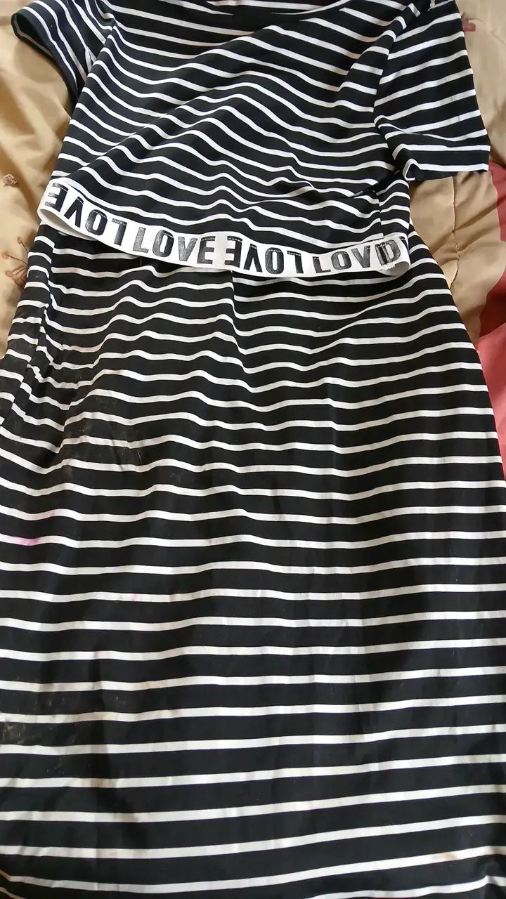 Conjunto rayado negro y blanco Shein talla M