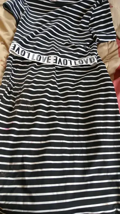 Conjunto rayado negro y blanco Shein talla M - miniatura 1