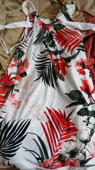 Vestido largo floral tropical para mujer - miniatura 1