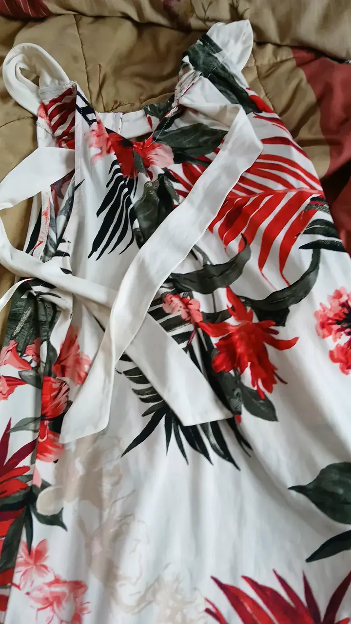 Vestido largo floral tropical para mujer - 3
