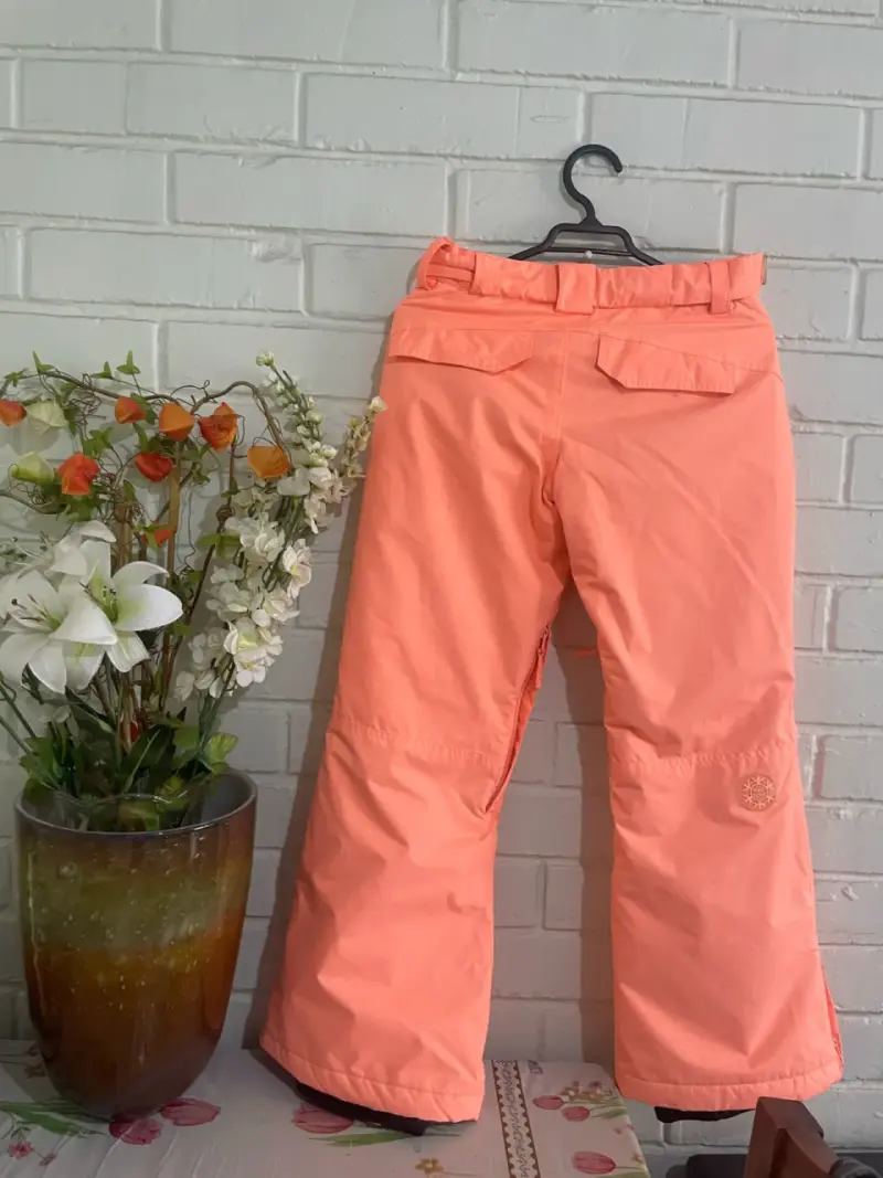 Pantalones de nieve naranjas para niña - 2