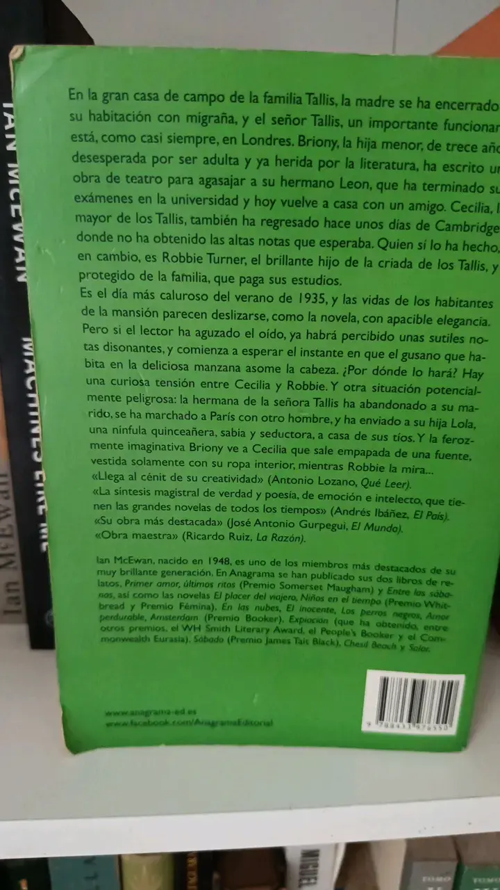 Libro 'Expiación' de Ian McEwan - 2