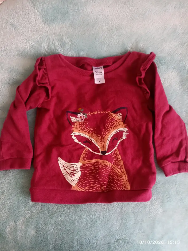 Polerón infantil Carter's con diseño de zorro